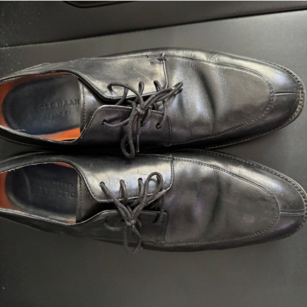 Cole Haan Men's Wing Tip Shoes Black Size 12